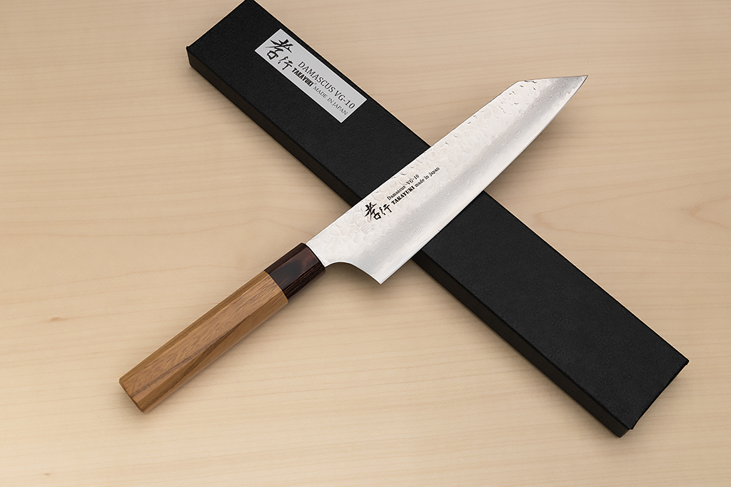 Sakai Takayuki 33-layer VG10 Damascus Kengata Gyuto knife 190mm (7.5 ") Keyaki (Japanese Elm) handle - Knife-Life - Best Japanese Knife Store