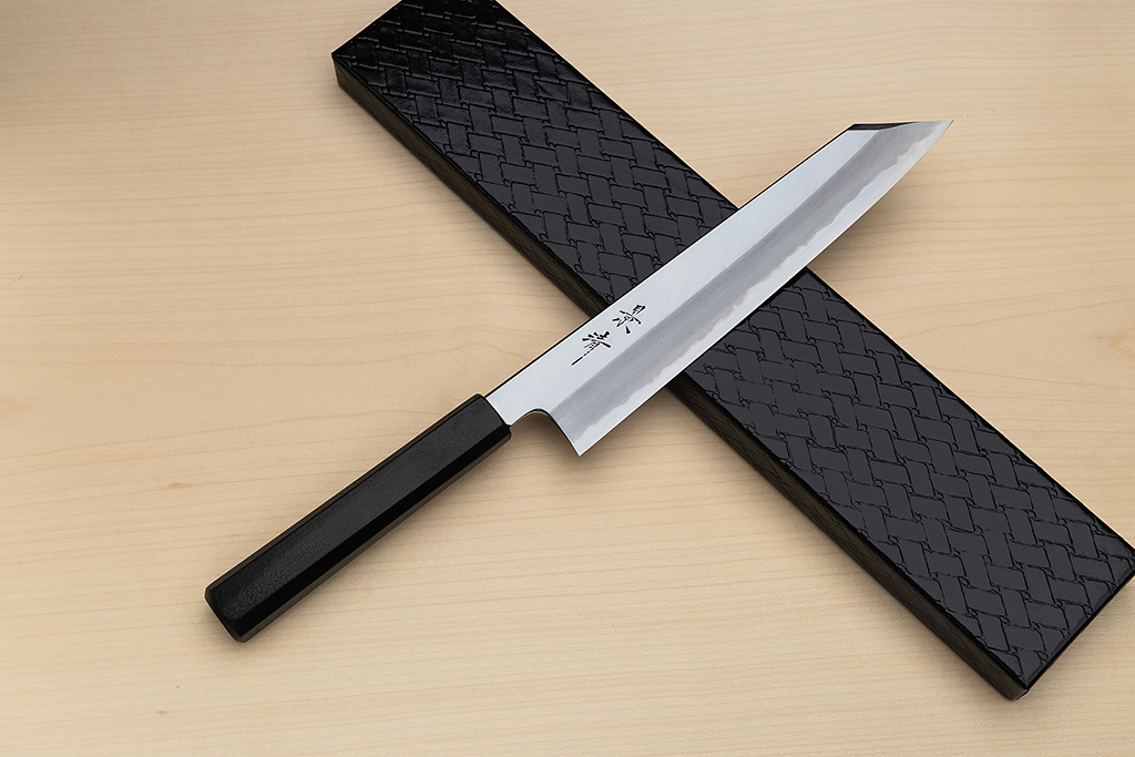 Kagekiyo White steel 2 Kiritsuke knife 240mm (9.5") Magnolia Wood Urushi lacquer handle - Knife-Life - Best Japanese Knife Store