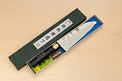 Sakai Genkichi Warikomi AUS8 Santoku knife 180mm (7.1) Magnolia Wood with Akebono-Nuri Urushi Lacque - Knife-Life - Best Japanese Knife Store