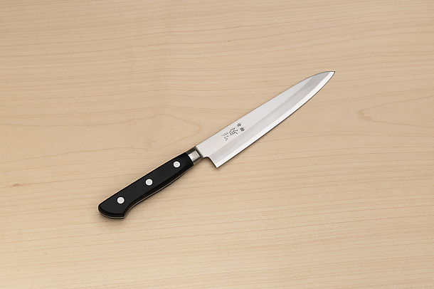 Tetsuhiro Blue steel 2 Petty knife 150mm (6") Black paper micarta