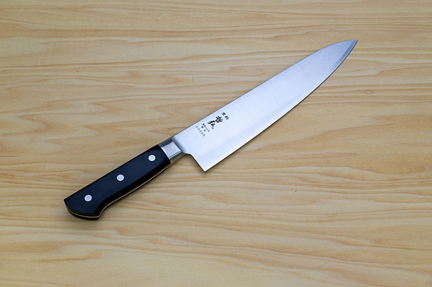 Tetsuhiro Super Gold 2 Gyuto knife 240mm (9.5") Black paper micarta Tetsuhiro Super Gold 2 Gyuto knife 240mm (9.5") Black paper micarta