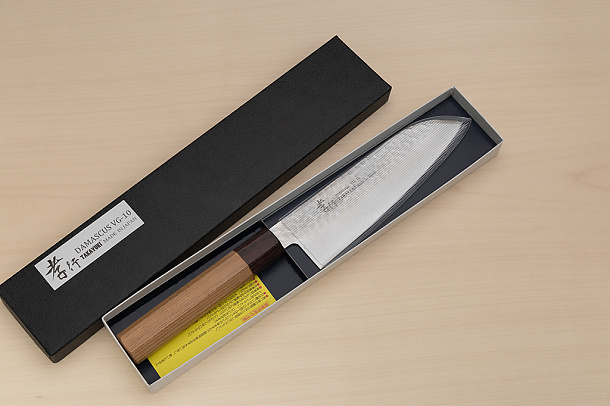 Sakai Takayuki 33-layer VG10 Damascus Santoku knife 170mm (6.7 ") Keyaki (Japanese Elm) handle