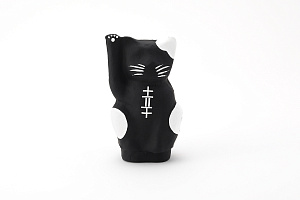 Designer's Black Maneki-Neko Small 14cm