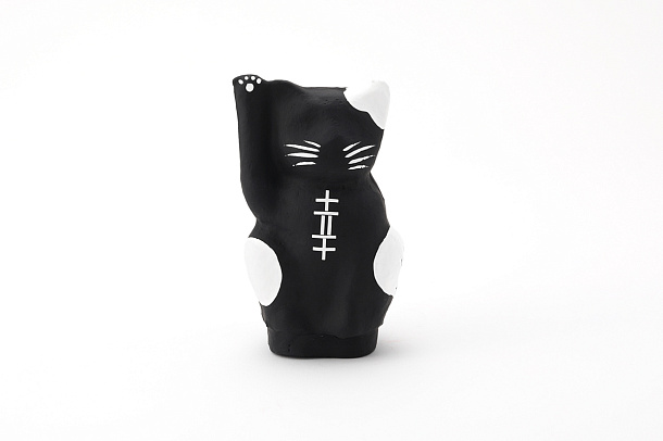 Designer's Black Maneki-Neko Small 14cm