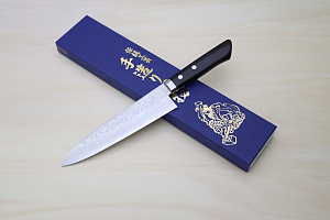 Miki VG10 35 Layers Damascus Gyuto knife 180mm (7.09") Black Pakkawood handle