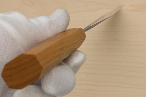 Hokiyama Ginga San-mai Silver steel 3 Gyuto 210mm (8.3") Elongated Octagonal Japanese Zelkova Handle