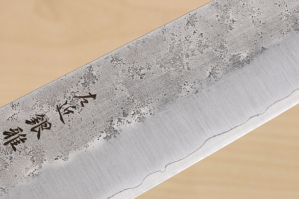 Hokiyama Ginga San-mai Silver steel 3 Gyuto 240mm (9.5") Elongated Octagonal Walnut Handle