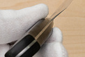 Tetsuhiro Blue Super Petty knife 150mm (6") Black paper micarta - Knife-Life - Best Japanese Knife Store