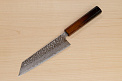 Hokiyama Sakon AUS10 Hammered shiny Damascus 170mm (6.7") Bunka knife with Burnt pattern Urushi lacquered Magnolia Wood octagon handle - Knife-Life - Best Japanese Knife Store