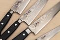 Tetsuhiro VG10 Damascus Gyuto knife 210mm (8.3") Black paper micarta - Knife-Life - Best Japanese Knife Store