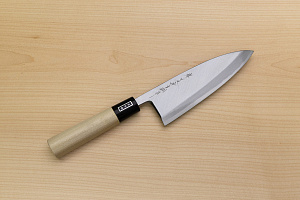 Sakai Genkichi White steel 2 Deba Knife 180mm Magnolia Wood handle with buffalo horn