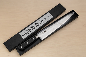 Tetsuhiro VG10 Damascus Sujihiki knife 240mm (9.5") Black paper micarta