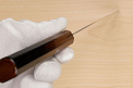 Hokiyama Sakon Bokusui AUS10 ROU-Wave Damascus 210mm (8.3") Gyuto knife with Burnt pattern Urushi lacquered Magnolia Wood octagon handle - Knife-Life - Best Japanese Knife Store