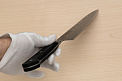 Tetsuhiro VG10 Damascus Gyuto knife 210mm (8.3") Black paper micarta - Knife-Life - Best Japanese Knife Store