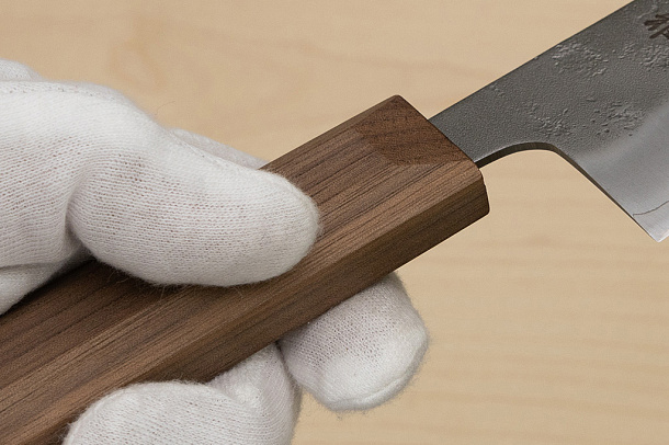Hokiyama Ginga San-mai Silver steel 3 Kiritsuke 240mm (9.5") Elongated Octagonal Walnut Handle