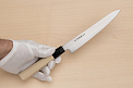 Sakai Takayuki Bohler Uddeholm Petty knife 180mm ( 7.1 ") Magnolia/Buffalo horn handle - Knife-Life - Best Japanese Knife Store