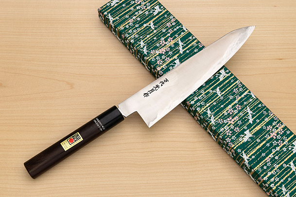Goko Hamono Mandai Kogetsu Gyuto knife Korikin steel 240 mm (9.5") Rosewood handle