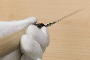 Sakai Genkichi White steel 2 Yanagiba Sashimi Knife 270 (10.6) Magnolia Wood handle with buffalo horn