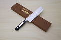 Miki VG10 Nakiri knife 165mm (6.5") Black Pakkawood handle - Knife-Life - Best Japanese Knife Store