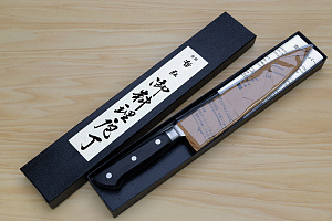 Tetsuhiro Blue Super Gyuto knife 210mm (8.3") Black paper micarta Tetsuhiro Blue Super Gyuto knife 210mm (8.3") Black paper micarta
