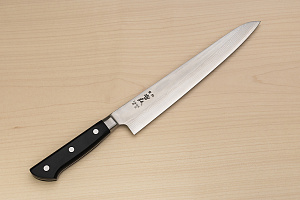 Tetsuhiro VG10 Damascus Sujihiki knife 240mm (9.5") Black paper micarta