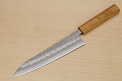 Hokiyama Ginga San-mai Silver steel 3 Gyuto 210mm (8.3") Elongated Octagonal Japanese Zelkova Handle - Knife-Life - Best Japanese Knife Store