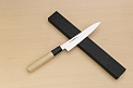 Sakai Takayuki Bohler Uddeholm Petty knife 150mm (6 ") Magnolia/Buffalo horn handle - Knife-Life - Best Japanese Knife Store