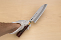 Sakai Genkichi Warikomi Blue steel 2 Santoku knife 180mm (7.1) Magnolia Wood with  Negoro-Nuri Urushi Lacque - Knife-Life - Best Japanese Knife Store