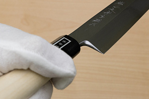 Sakai Genkichi White steel 2 Yanagiba Knife for Sashimi 300 (11.8) Magnolia Wood handle with buffalo horn