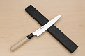 Sakai Takayuki Bohler Uddeholm Petty knife 180mm ( 7.1 ") Magnolia/Buffalo horn handle - Knife-Life - Best Japanese Knife Store
