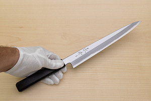 Kagekiyo White Steel 2 Sujihiki knife 240mm (9.5") Magnolia Wood Urushi lacquer handle