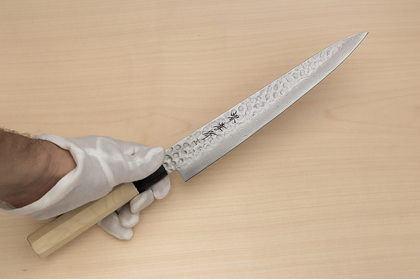Sakai Takayuki 45-layer Damascus AUS10 Sujihiki knife 240mm (9.5") Magnolia/Italian resin handle