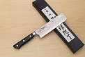 Tetsuhiro VG10 Damascus Nakiri vegetable knife 160mm (6.3") Black paper micarta - Knife-Life - Best Japanese Knife Store