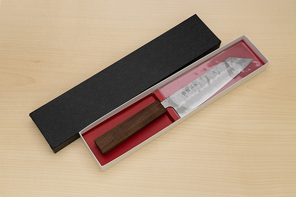 Hokiyama Ginga San-mai Silver steel 3 Bunka 170mm (6.7") Elongated Octagonal Walnut Handle Hokiyama Ginga San-mai Silver steel 3 Bunka 170mm (6.7") Elongated Octagonal Walnut Handle