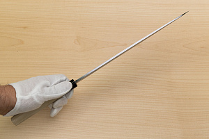 Sakai Genkichi White steel 2 Yanagiba Sashimi Knife 270 (10.6) Magnolia Wood handle with buffalo horn