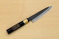Sakai Genkichi Kurouchi Warikomi White steel 2 Petty knife 140mm (5.5") Magnolia Wood with Akebono-Nuri Urushi Lacque - Knife-Life - Best Japanese Knife Store
