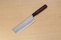 Sakai Genkichi Warikomi AUS8 Nakiri vegetable knife 165mm (6.5) Magnolia Wood with  Negoro-Nuri Urushi Lacque - Knife-Life - Best Japanese Knife Store