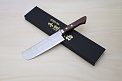 Miki VG1 35 Layers Damascus Nakiri knife 165mm (6.5") Mahogany Pakkawood handle - Knife-Life - Best Japanese Knife Store