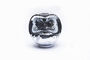Designer's Premium Silver Daruma Small 12cm