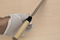 Sakai Takayuki 45-layer Damascus AUS10 Sujihiki knife 240mm (9.5") Magnolia/Italian resin handle - Knife-Life - Best Japanese Knife Store