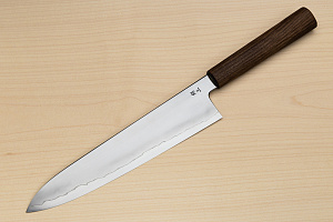 Kagekiyo Silver steel 3 Gyuto knife 240mm (9.5") Walnut handle (hand carved) №2