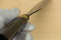 Sakai Genkichi Warikomi Blue steel 2 Santoku knife 180mm (7.1) Magnolia Wood with Akebono-Nuri Urushi Lacque - Knife-Life - Best Japanese Knife Store