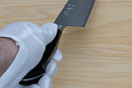 Tetsuhiro Blue Super Gyuto knife 210mm (8.3") Black paper micarta - Knife-Life - Best Japanese Knife Store