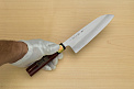 Sakai Genkichi Warikomi AUS8 Santoku knife 180mm (7.1) Magnolia Wood with  Negoro-Nuri Urushi Lacque - Knife-Life - Best Japanese Knife Store
