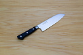 Tetsuhiro Blue steel 2 Santoku knife 170mm (6.7") Black paper micarta - Knife-Life - Best Japanese Knife Store