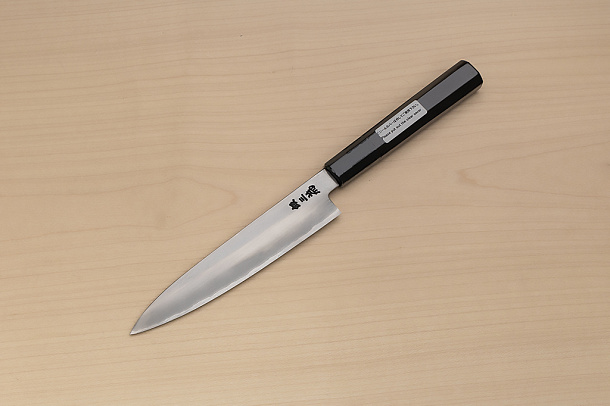 Sakai Takayuki Silver steel 3 Petty knife 150mm (6 ") Ebony/Buffalo horn handle Sakai Takayuki Silver steel 3 Petty knife 150mm (6 ") Ebony/Buffalo horn handle