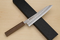 Hokiyama Ginga San-mai Silver steel 3 Gyuto 210mm (8.3") Elongated Octagonal Walnut Handle - Knife-Life - Best Japanese Knife Store