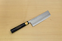 Sakai Genkichi Warikomi AUS8 Nakiri vegetable knife 165mm (6.5) Wood with Akebono-Nuri Urushi Lacque - Knife-Life - Best Japanese Knife Store