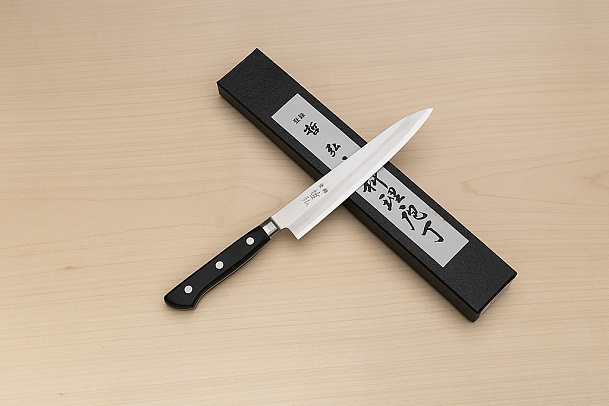 Tetsuhiro Blue steel 2 Petty knife 150mm (6") Black paper micarta