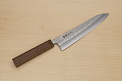 Hokiyama Ginga San-mai Silver steel 3 Gyuto 210mm (8.3") Elongated Octagonal Walnut Handle - Knife-Life - Best Japanese Knife Store
